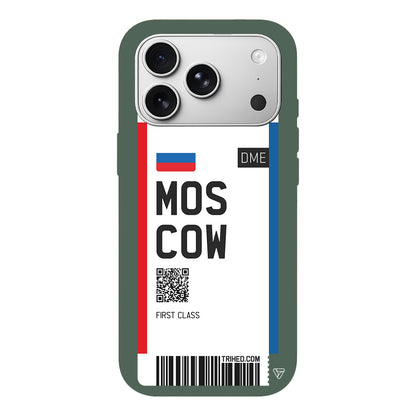 Moscow Bileti Lansman Model İçi Kadife Silikon Telefon Kılıfı