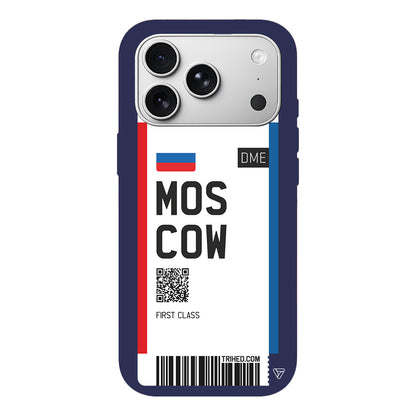 Moscow Bileti Lansman Model İçi Kadife Silikon Telefon Kılıfı