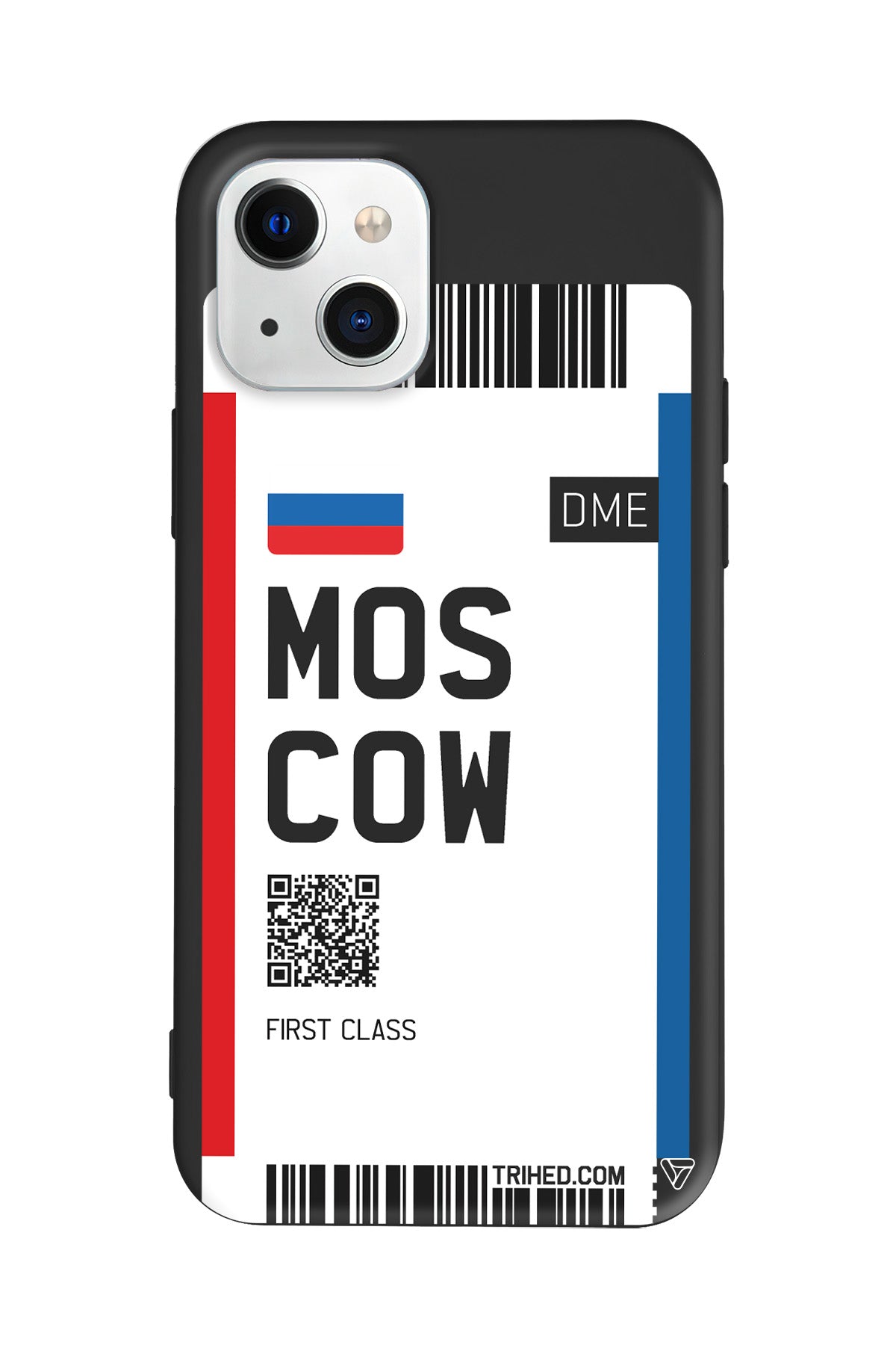 Moscow Bileti Lansman Model İçi Kadife Silikon Telefon Kılıfı