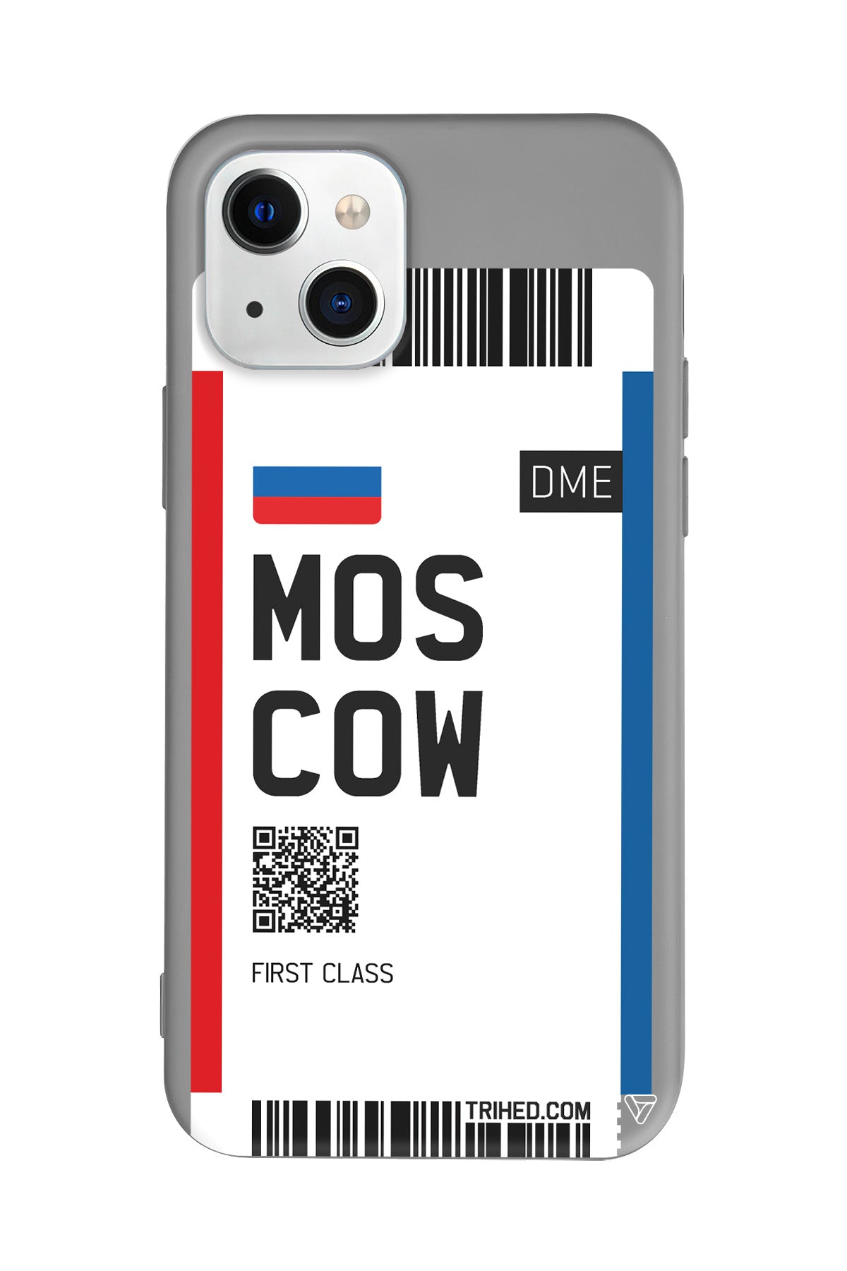 Moscow Bileti Lansman Model İçi Kadife Silikon Telefon Kılıfı