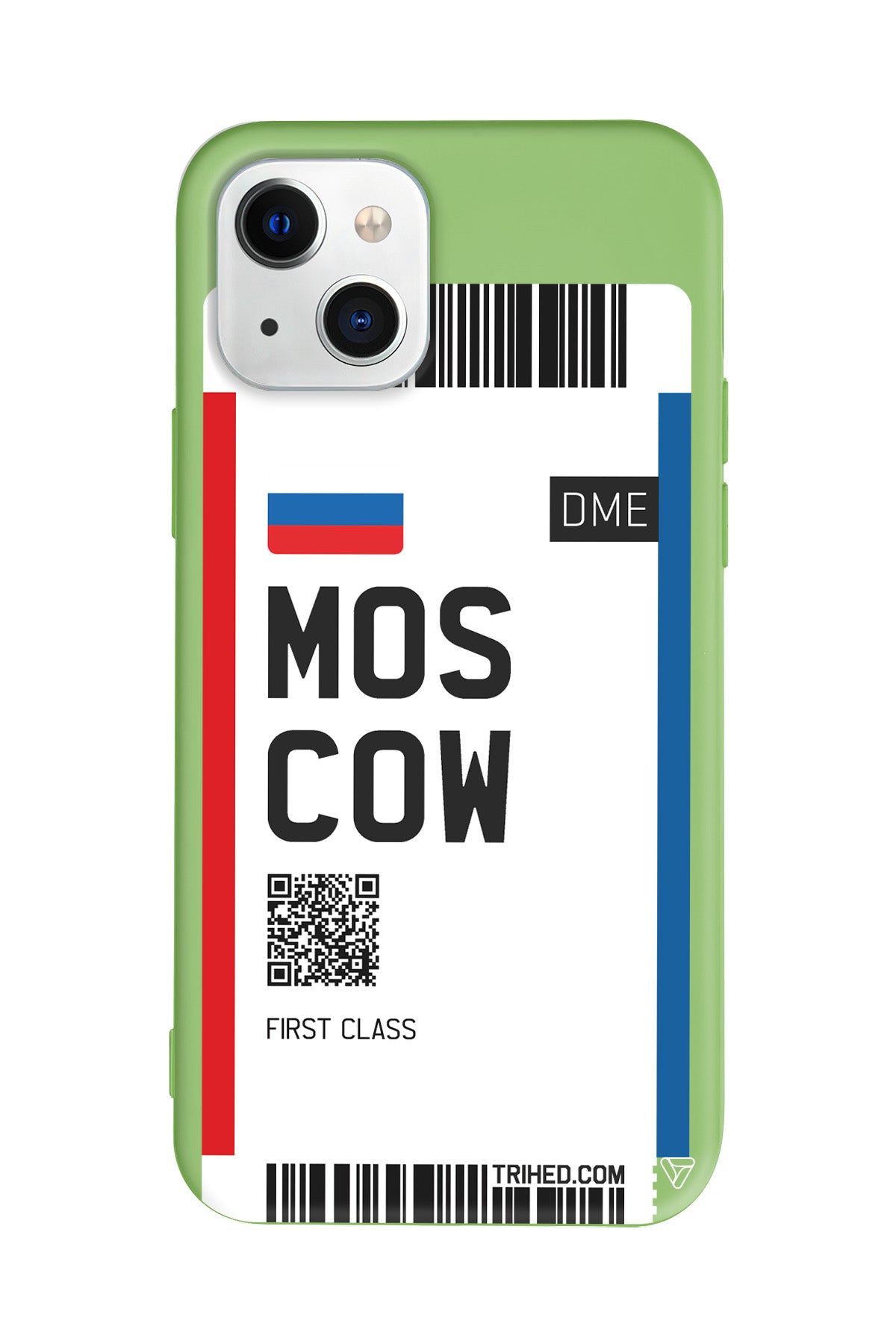 Moscow Bileti Lansman Model İçi Kadife Silikon Telefon Kılıfı