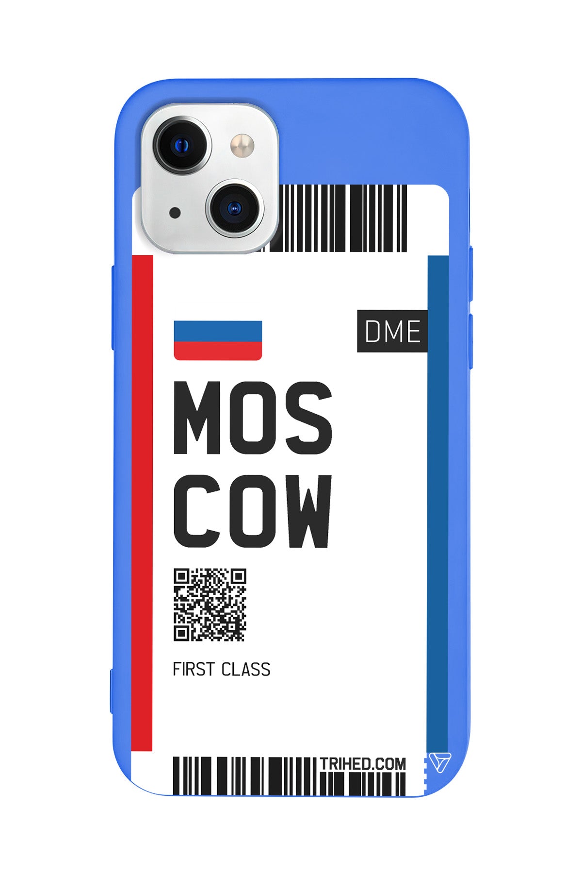 Moscow Bileti Lansman Model İçi Kadife Silikon Telefon Kılıfı