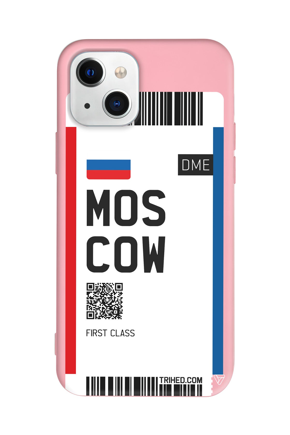 Moscow Bileti Lansman Model İçi Kadife Silikon Telefon Kılıfı