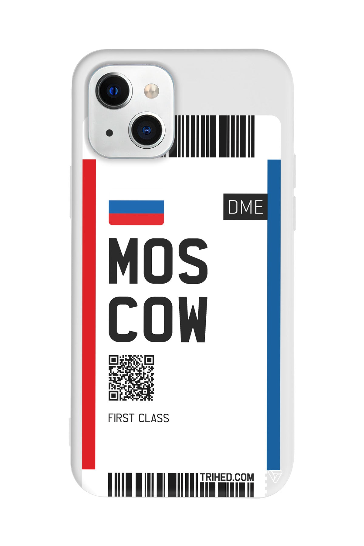 Moscow Bileti Lansman Model İçi Kadife Silikon Telefon Kılıfı