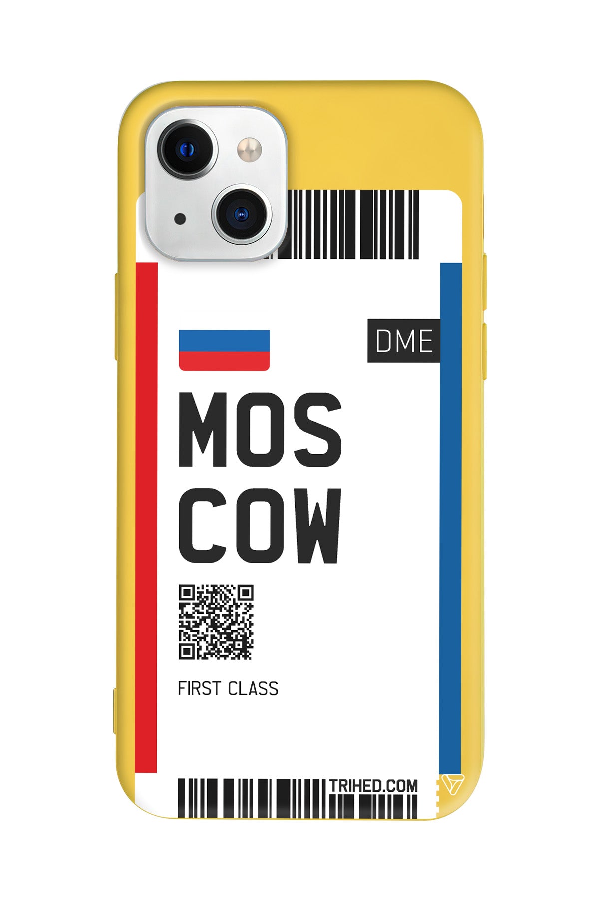 Moscow Bileti Lansman Model İçi Kadife Silikon Telefon Kılıfı