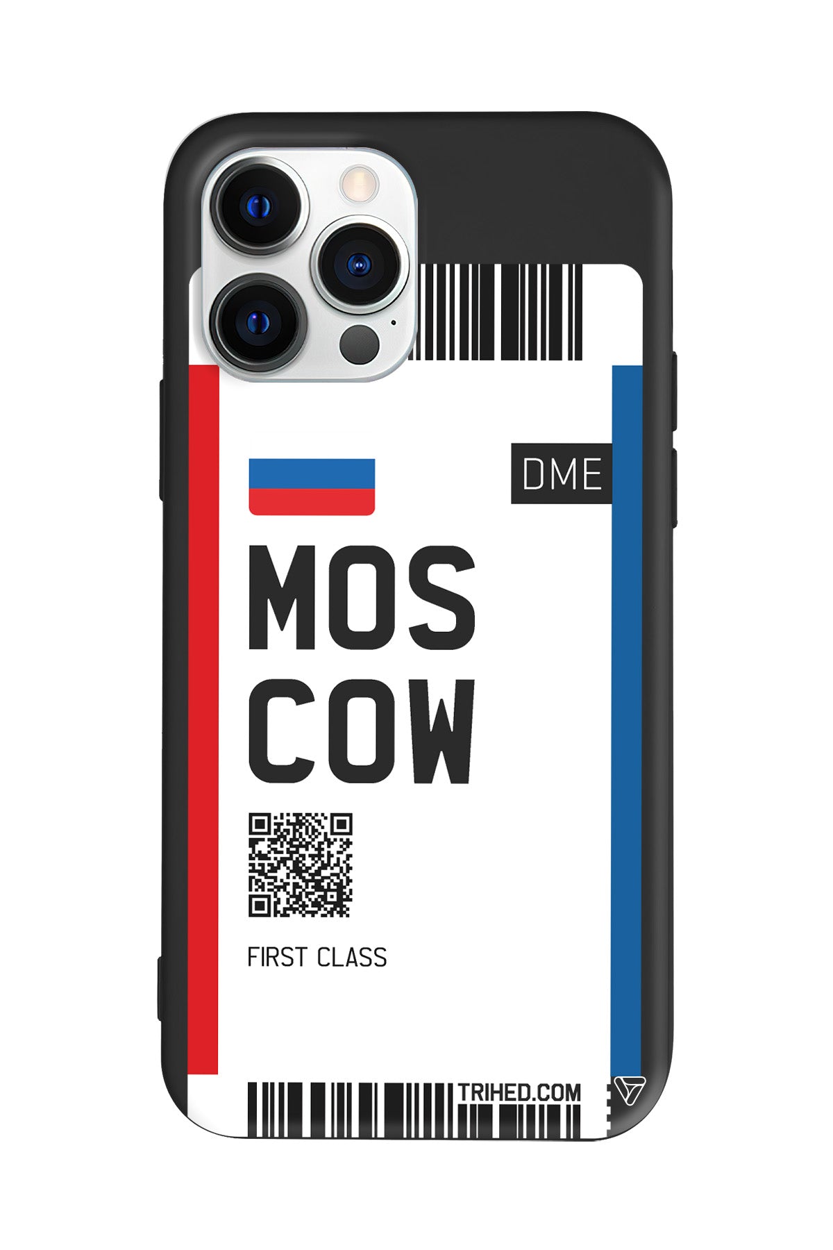 Moscow Bileti Lansman Model İçi Kadife Silikon Telefon Kılıfı