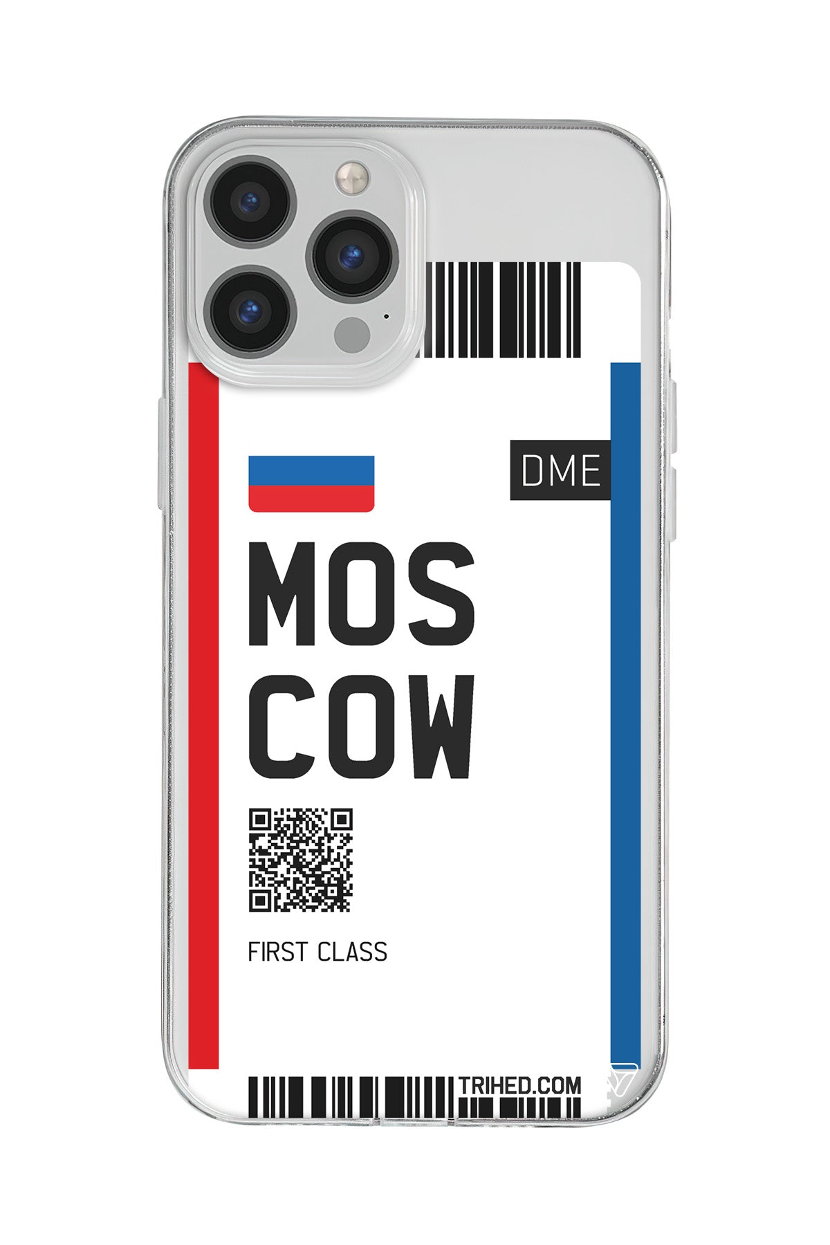 Moscow Bileti Lansman Model İçi Kadife Silikon Telefon Kılıfı