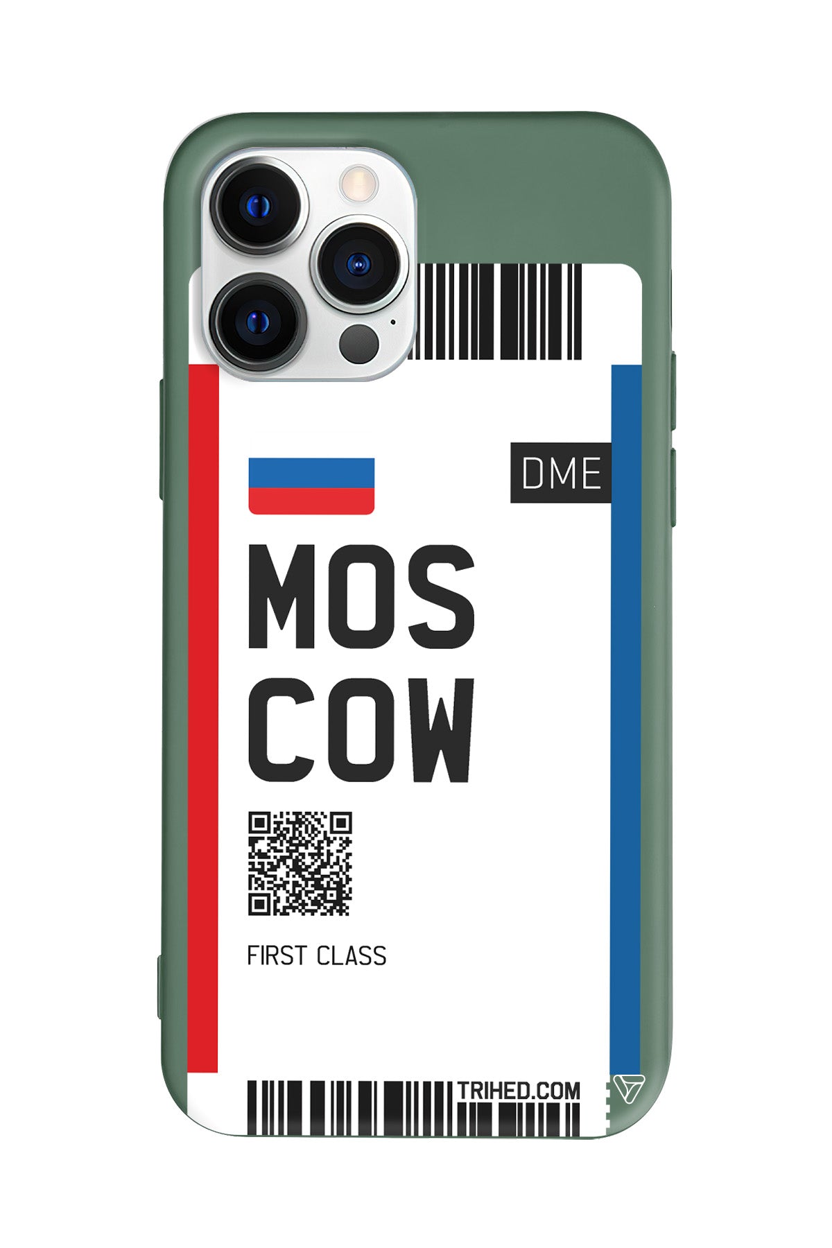 Moscow Bileti Lansman Model İçi Kadife Silikon Telefon Kılıfı