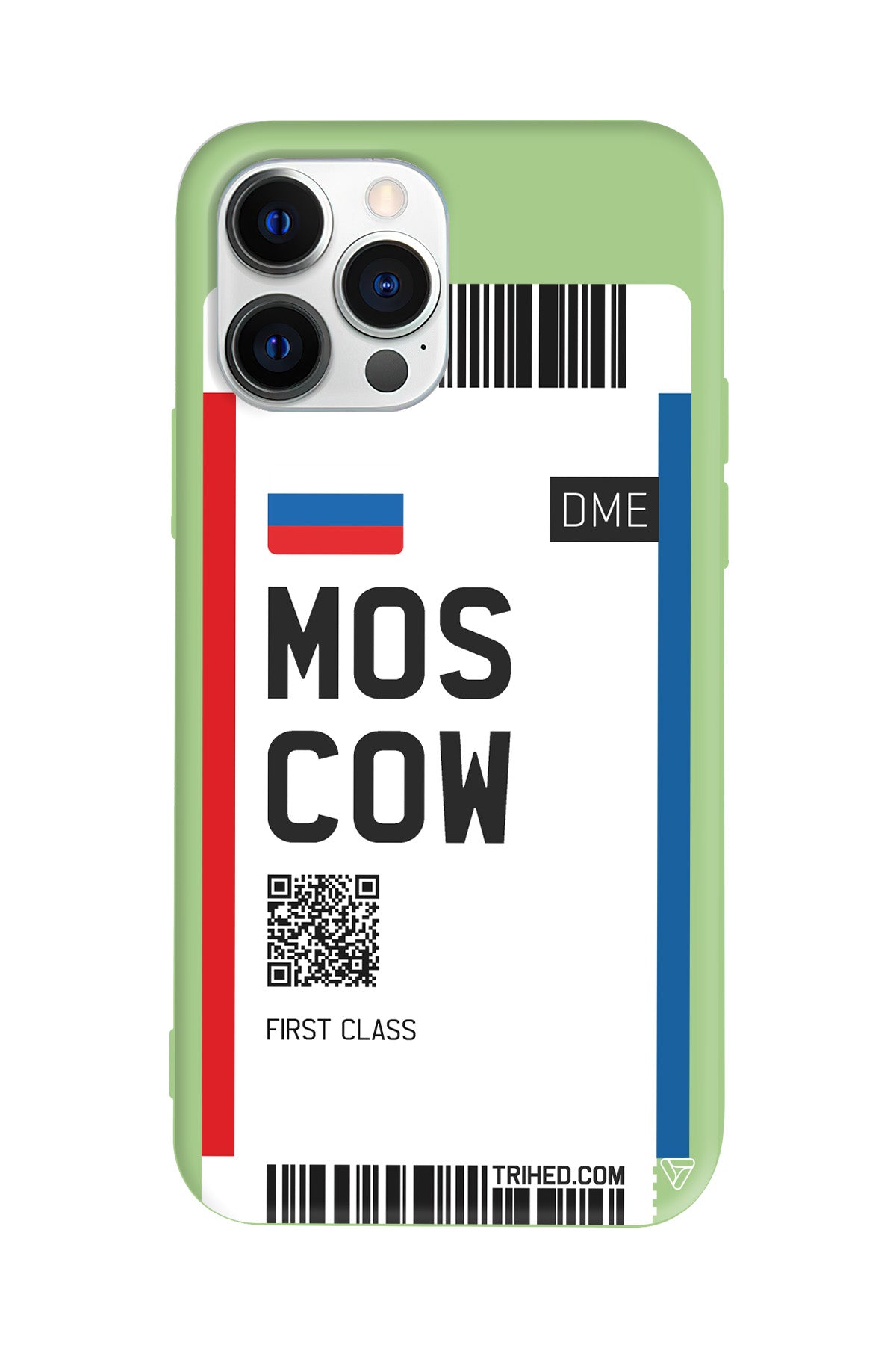 Moscow Bileti Lansman Model İçi Kadife Silikon Telefon Kılıfı