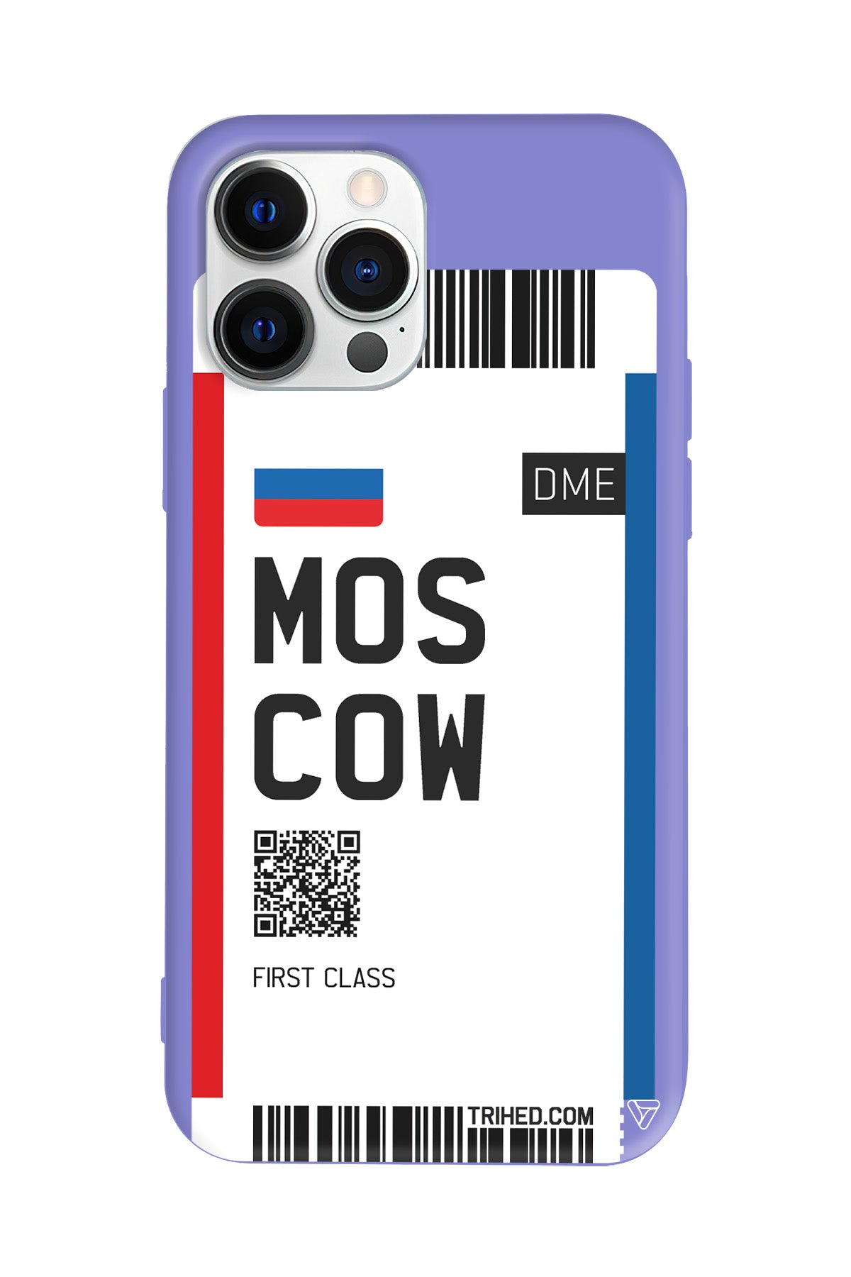 Moscow Bileti Lansman Model İçi Kadife Silikon Telefon Kılıfı