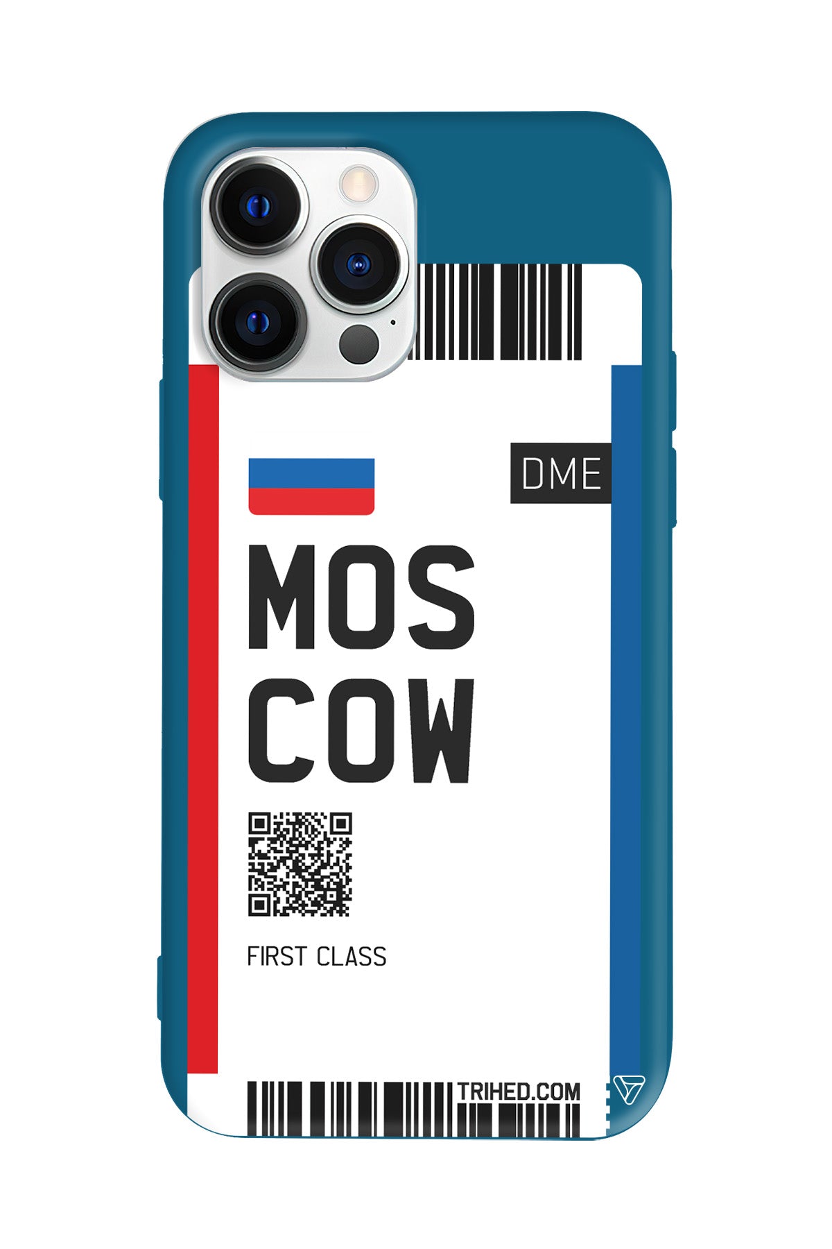 Moscow Bileti Lansman Model İçi Kadife Silikon Telefon Kılıfı