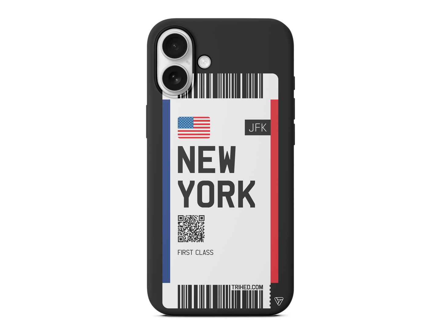 New York Bileti Lansman Model İçi Kadife Silikon Telefon Kılıfı – Plus Serisine Özel