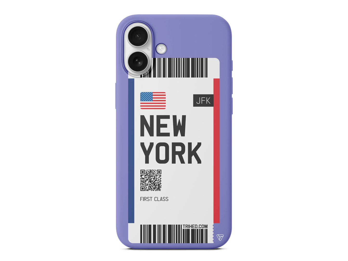 New York Bileti Lansman Model İçi Kadife Silikon Telefon Kılıfı – Plus Serisine Özel