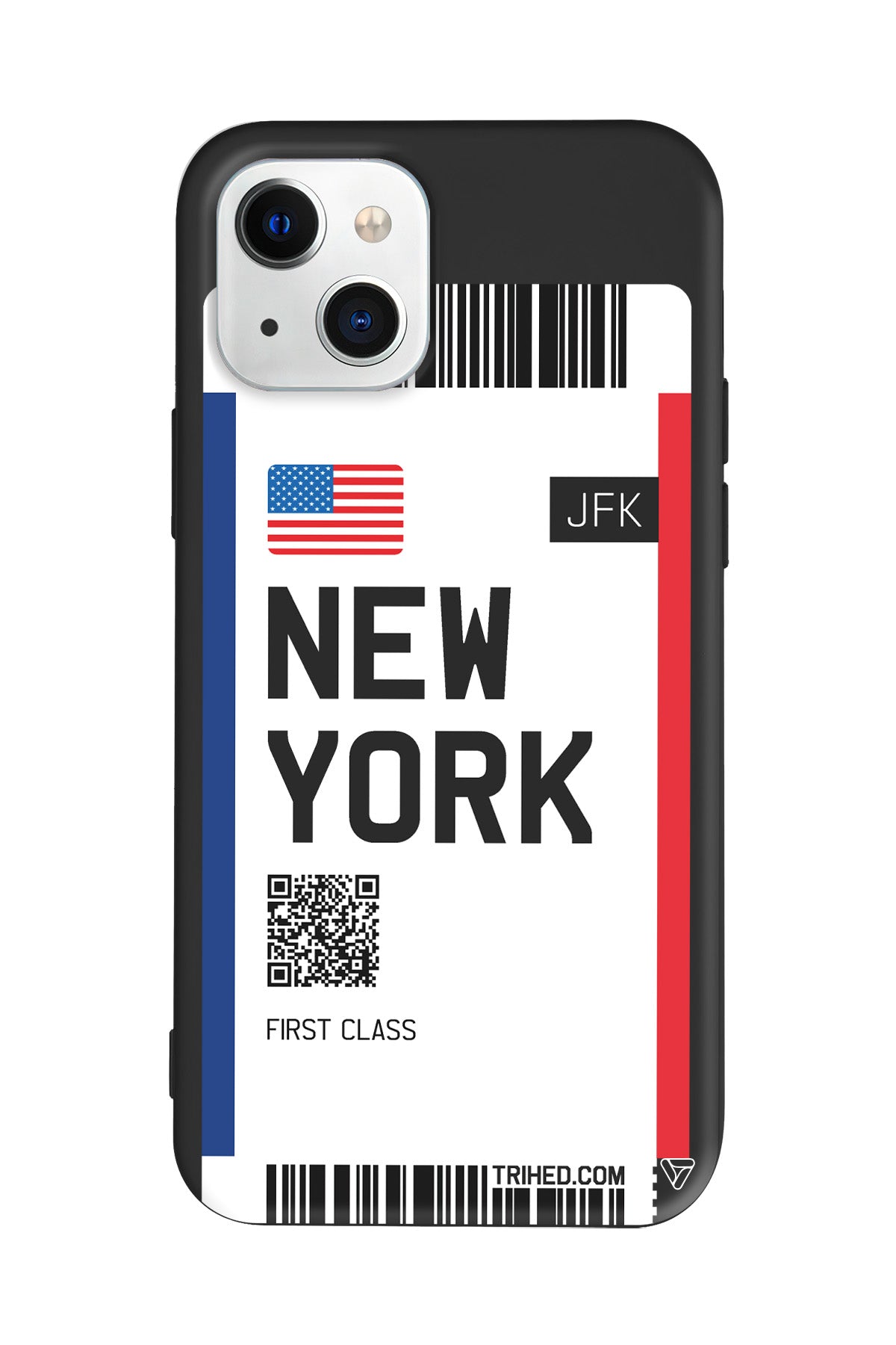 New York Bileti Lansman Model İçi Kadife Silikon Telefon Kılıfı – Plus Serisine Özel