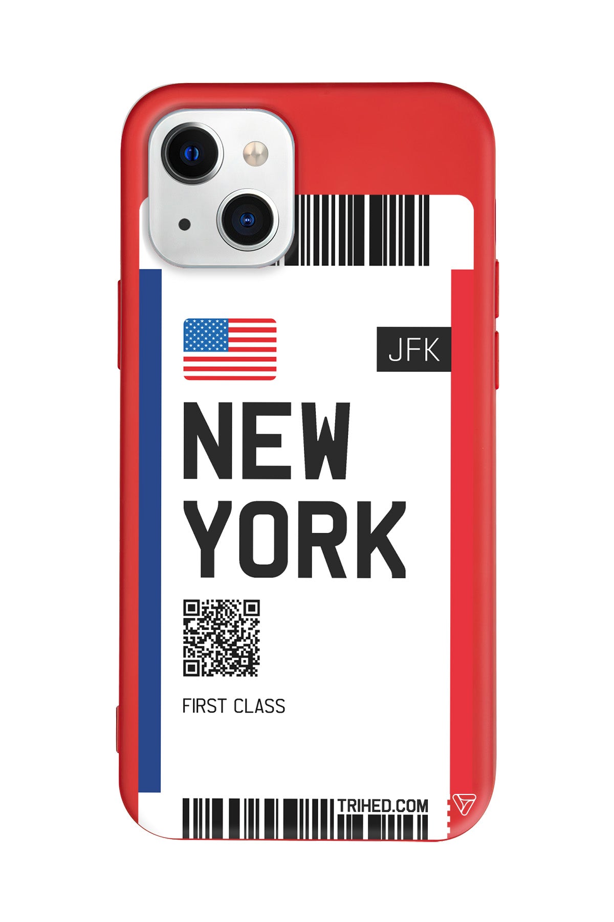 New York Bileti Lansman Model İçi Kadife Silikon Telefon Kılıfı – Plus Serisine Özel