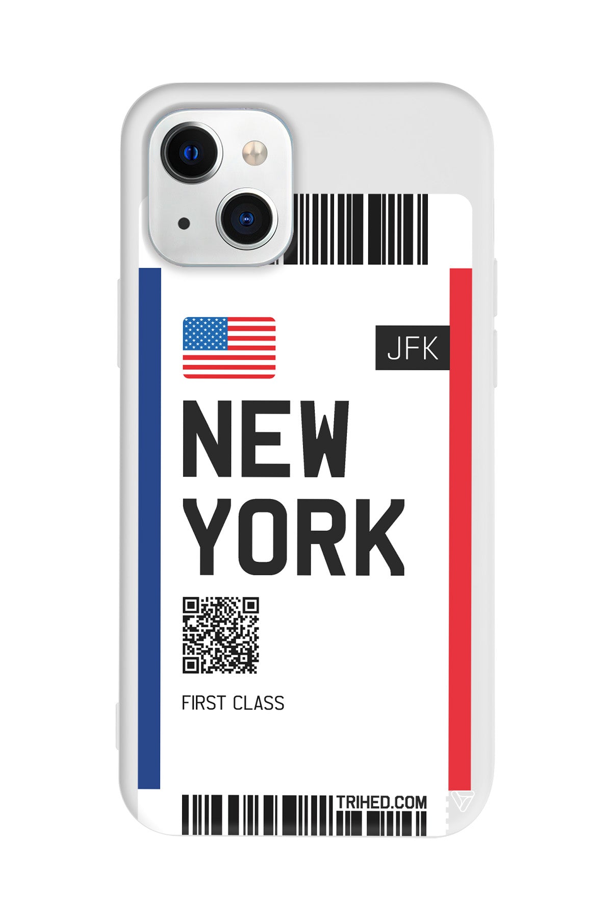 New York Bileti Lansman Model İçi Kadife Silikon Telefon Kılıfı – Plus Serisine Özel