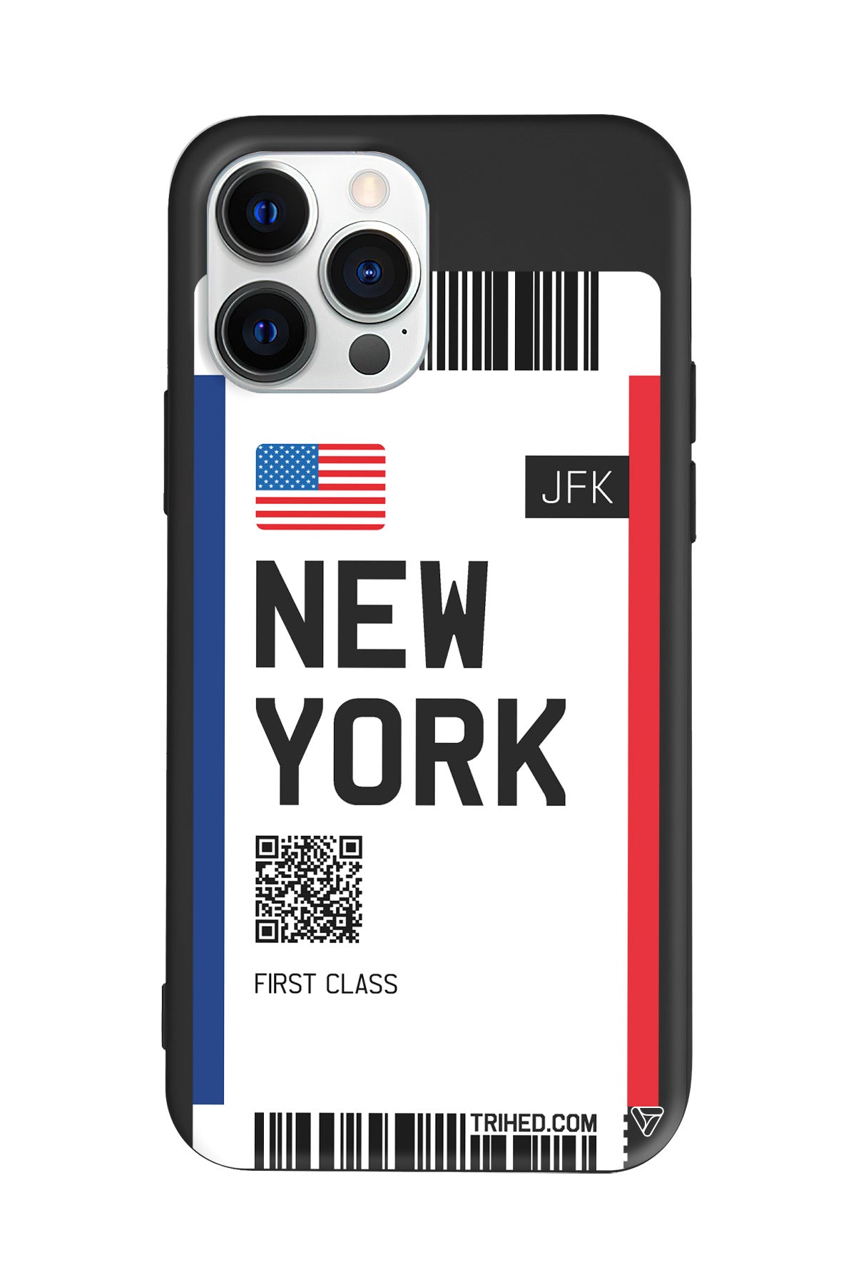 New York Bileti Lansman Model İçi Kadife Silikon Telefon Kılıfı