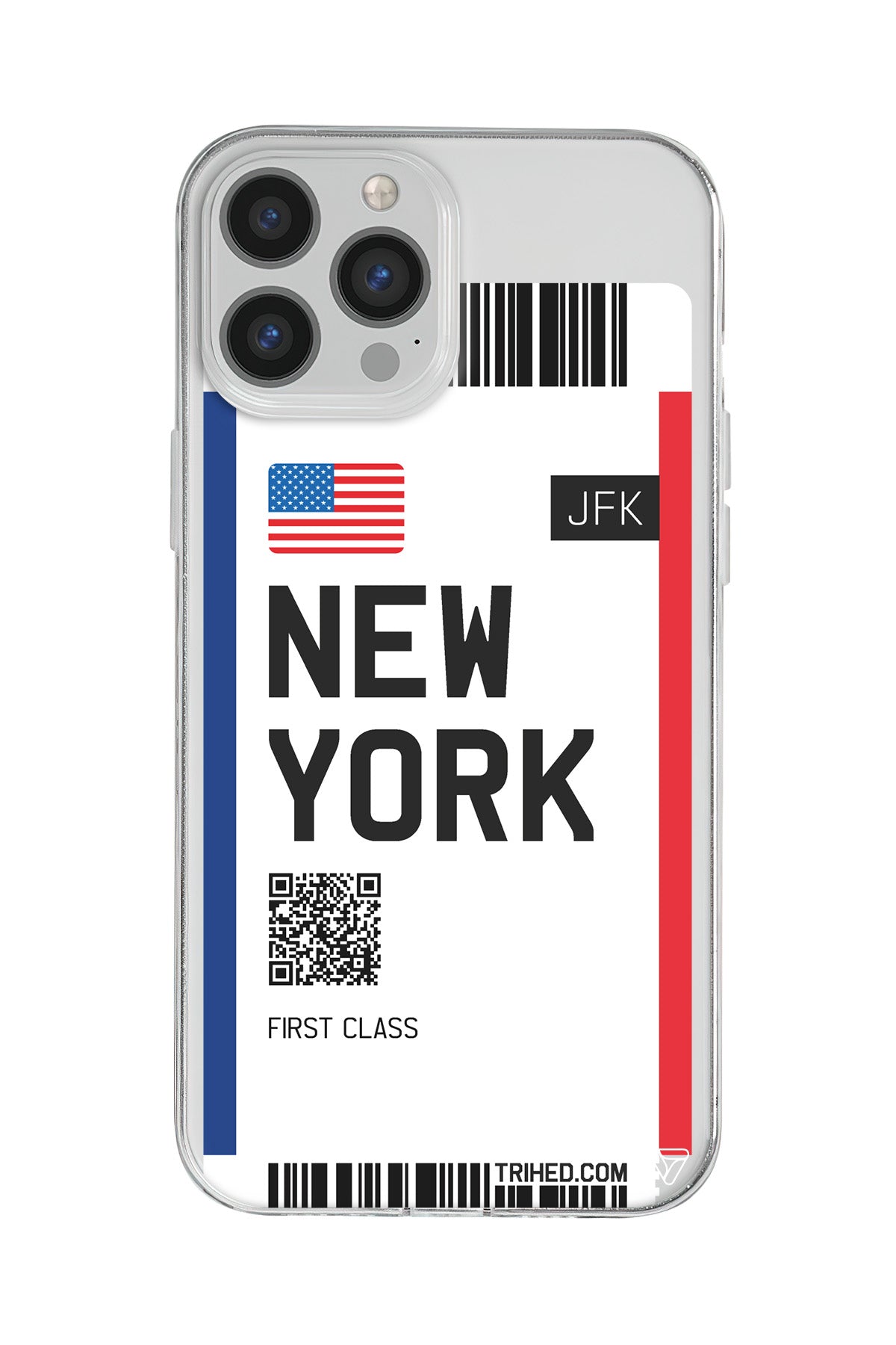 New York Bileti Lansman Model İçi Kadife Silikon Telefon Kılıfı