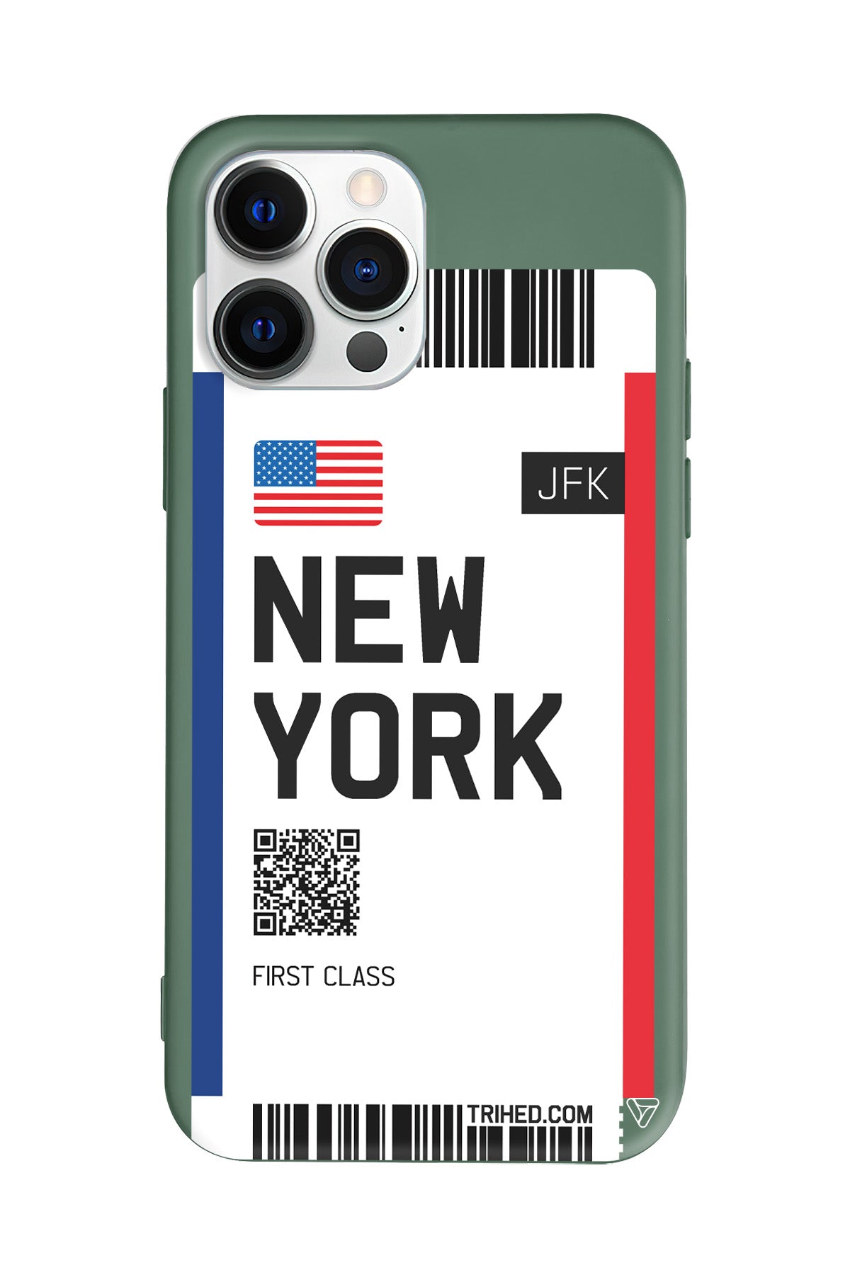 New York Bileti Lansman Model İçi Kadife Silikon Telefon Kılıfı