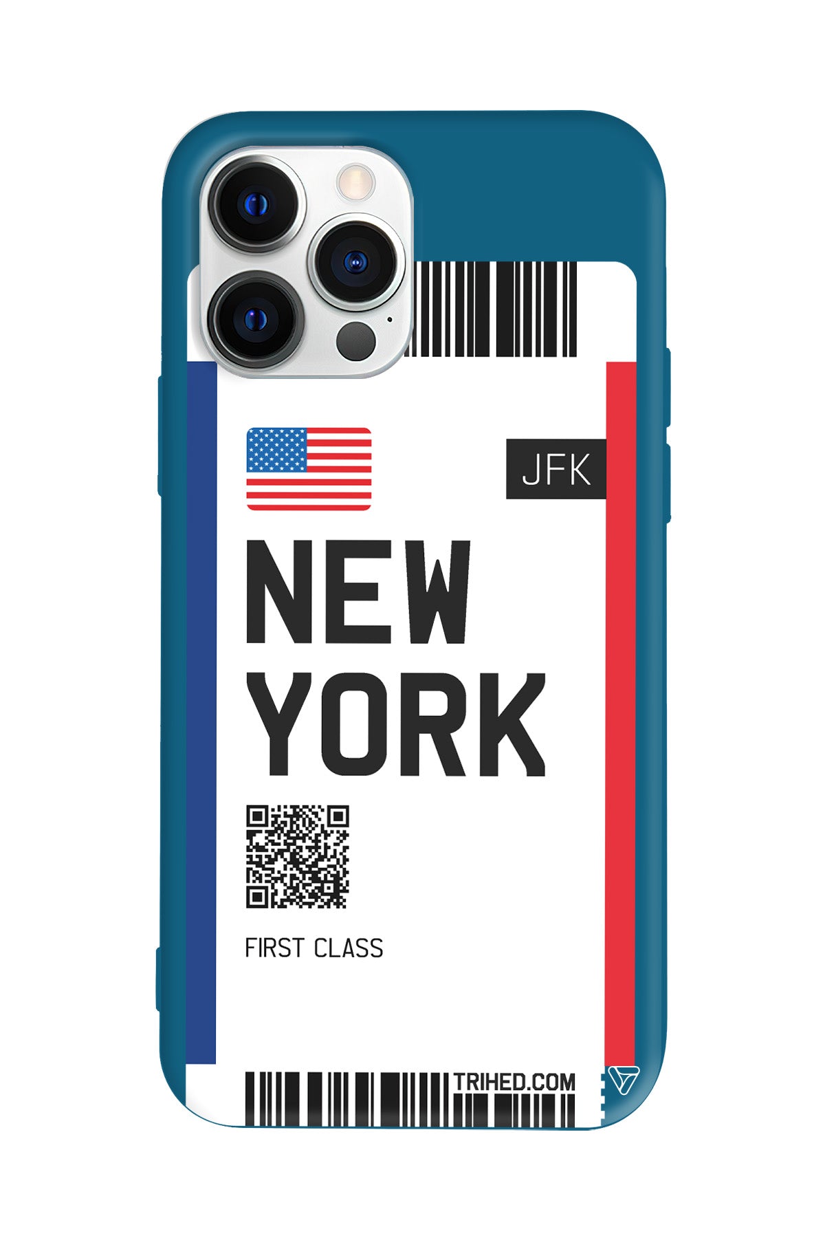 New York Bileti Lansman Model İçi Kadife Silikon Telefon Kılıfı