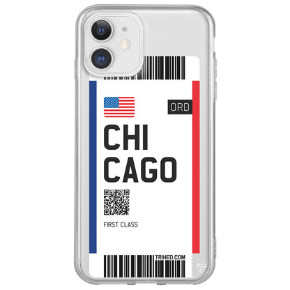 Chicago Bileti Lansman Model İçi Kadife Silikon Telefon Kılıfı