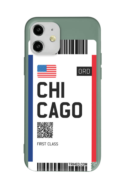 Chicago Bileti Lansman Model İçi Kadife Silikon Telefon Kılıfı