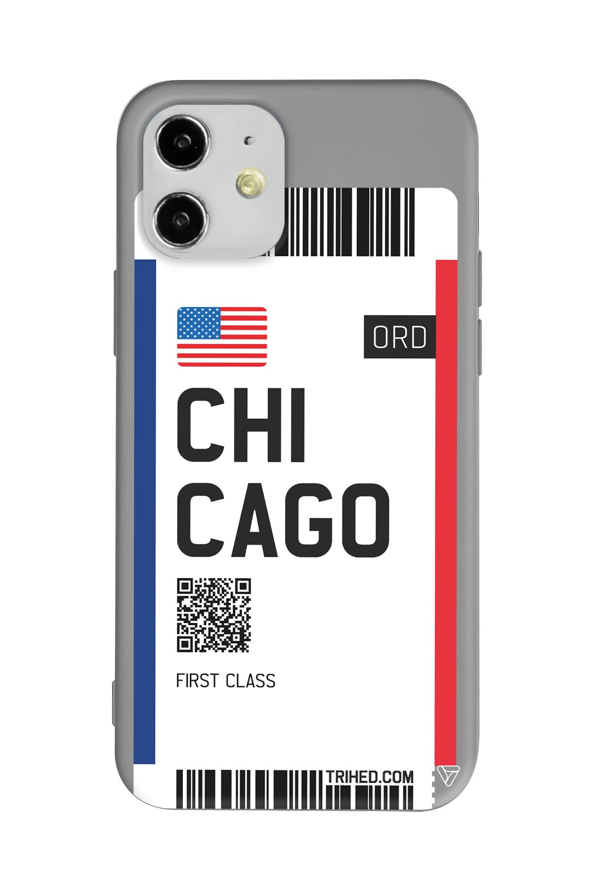 Chicago Bileti Lansman Model İçi Kadife Silikon Telefon Kılıfı