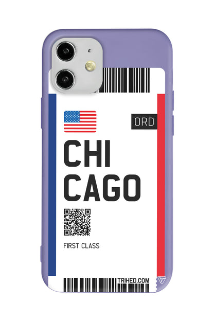 Chicago Bileti Lansman Model İçi Kadife Silikon Telefon Kılıfı