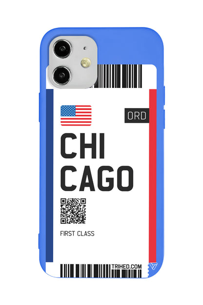 Chicago Bileti Lansman Model İçi Kadife Silikon Telefon Kılıfı