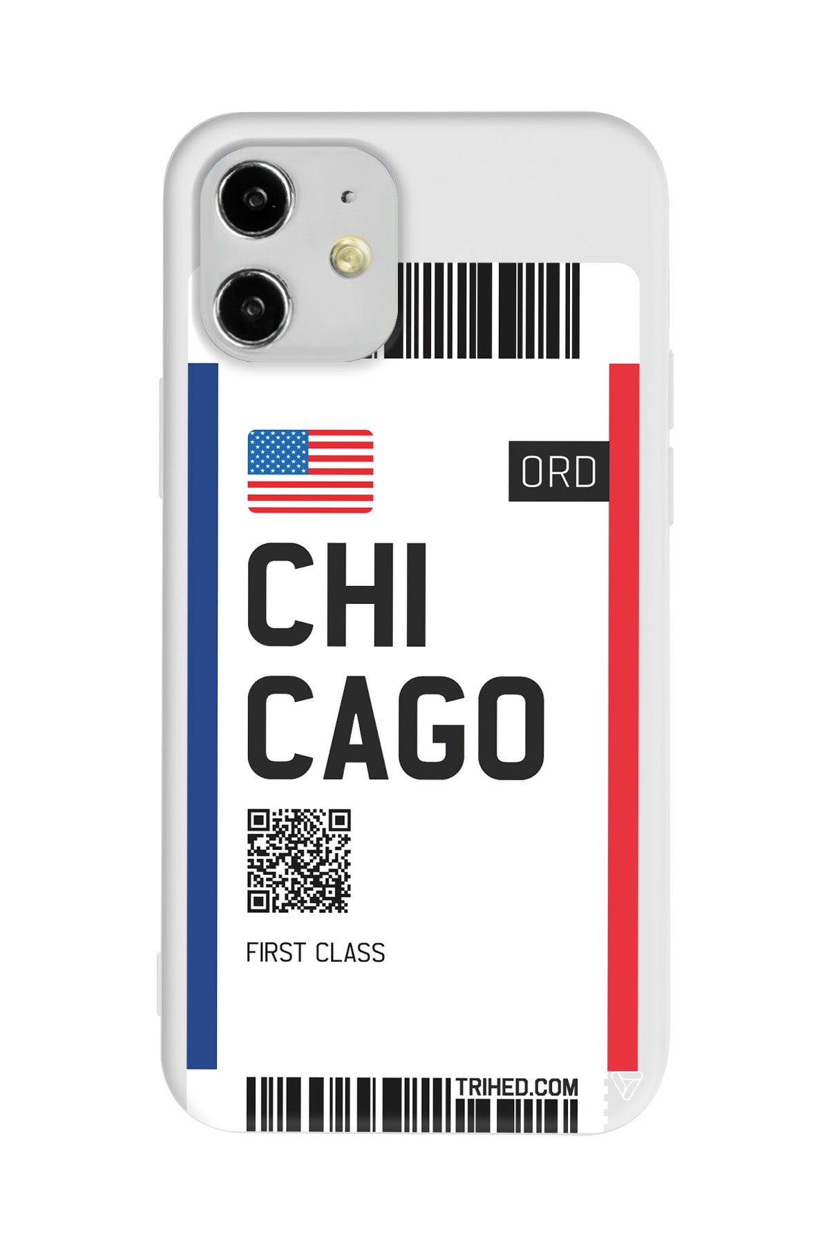 Chicago Bileti Lansman Model İçi Kadife Silikon Telefon Kılıfı