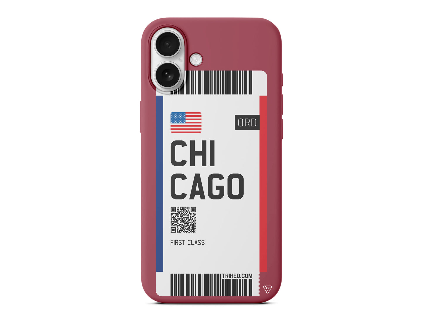 Chicago Bileti Lansman Model İçi Kadife Silikon Telefon Kılıfı