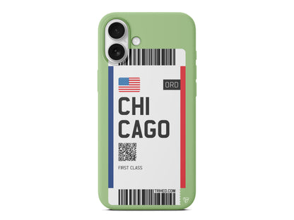 Chicago Bileti Lansman Model İçi Kadife Silikon Telefon Kılıfı – Plus Serisine Özel
