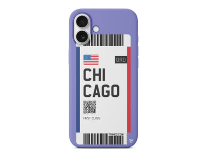 Chicago Bileti Lansman Model İçi Kadife Silikon Telefon Kılıfı