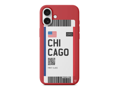 Chicago Bileti Lansman Model İçi Kadife Silikon Telefon Kılıfı – Plus Serisine Özel