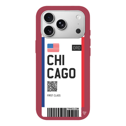 Chicago Bileti Lansman Model İçi Kadife Silikon Telefon Kılıfı