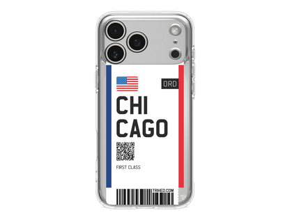 Chicago Bileti Lansman Model İçi Kadife Silikon Telefon Kılıfı
