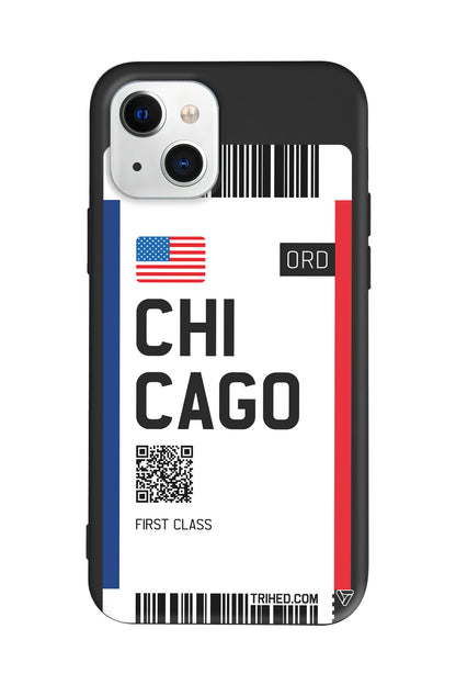 Chicago Bileti Lansman Model İçi Kadife Silikon Telefon Kılıfı – Plus Serisine Özel