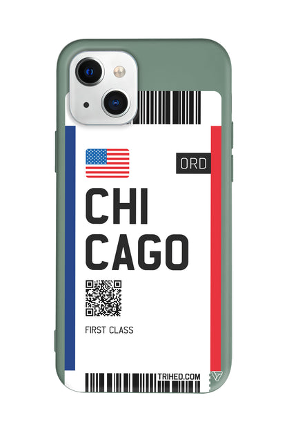 Chicago Bileti Lansman Model İçi Kadife Silikon Telefon Kılıfı – Plus Serisine Özel