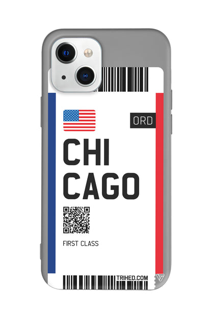 Chicago Bileti Lansman Model İçi Kadife Silikon Telefon Kılıfı – Plus Serisine Özel