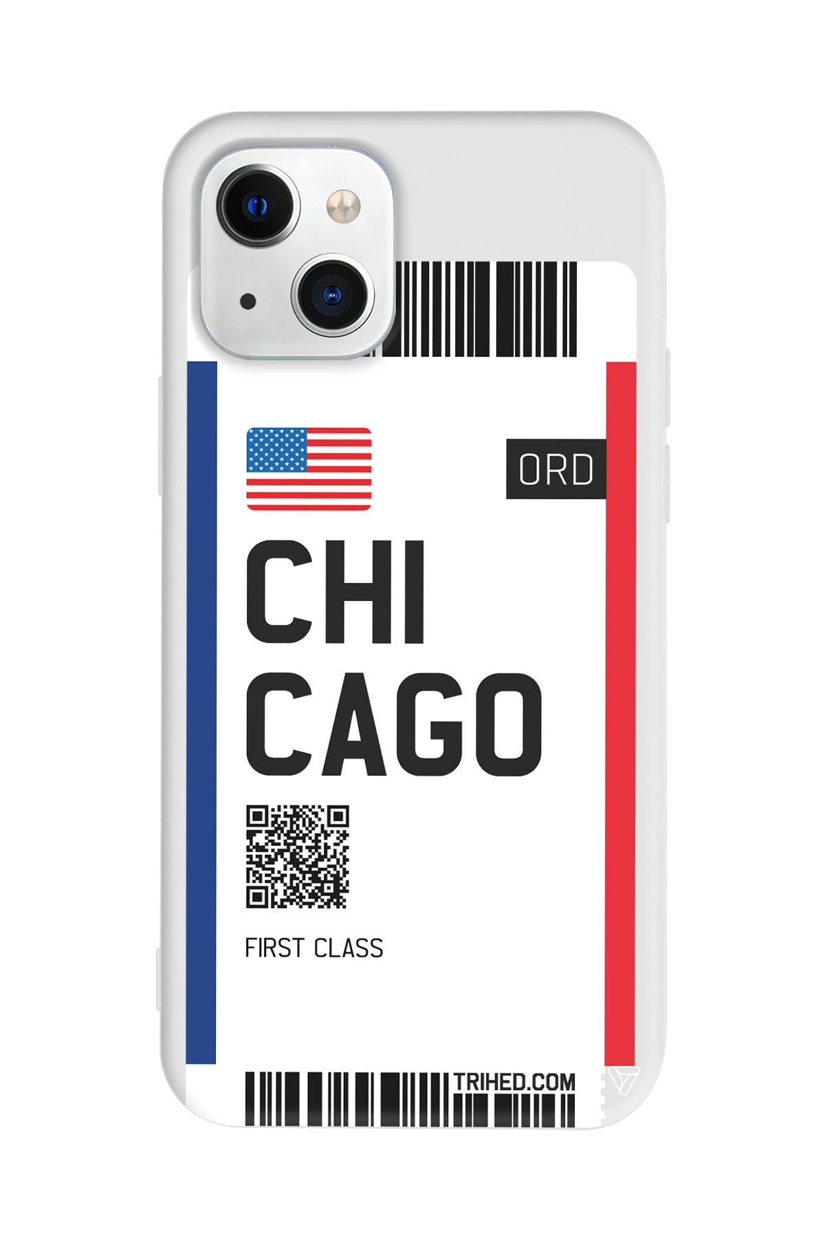 Chicago Bileti Lansman Model İçi Kadife Silikon Telefon Kılıfı