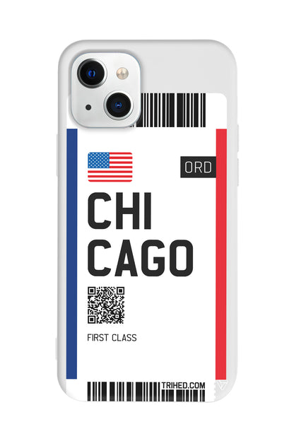 Chicago Bileti Lansman Model İçi Kadife Silikon Telefon Kılıfı