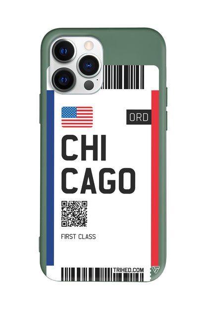 Chicago Bileti Lansman Model İçi Kadife Silikon Telefon Kılıfı