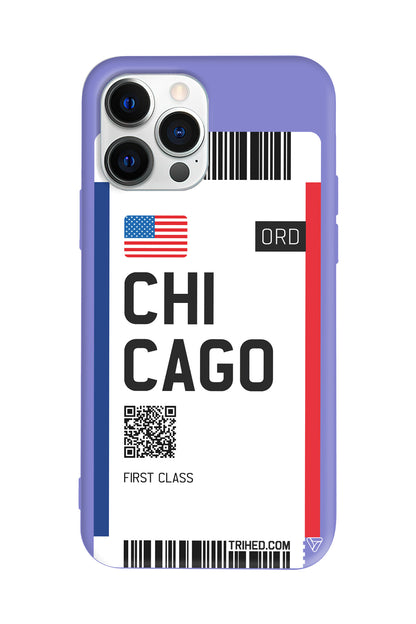 Chicago Bileti Lansman Model İçi Kadife Silikon Telefon Kılıfı