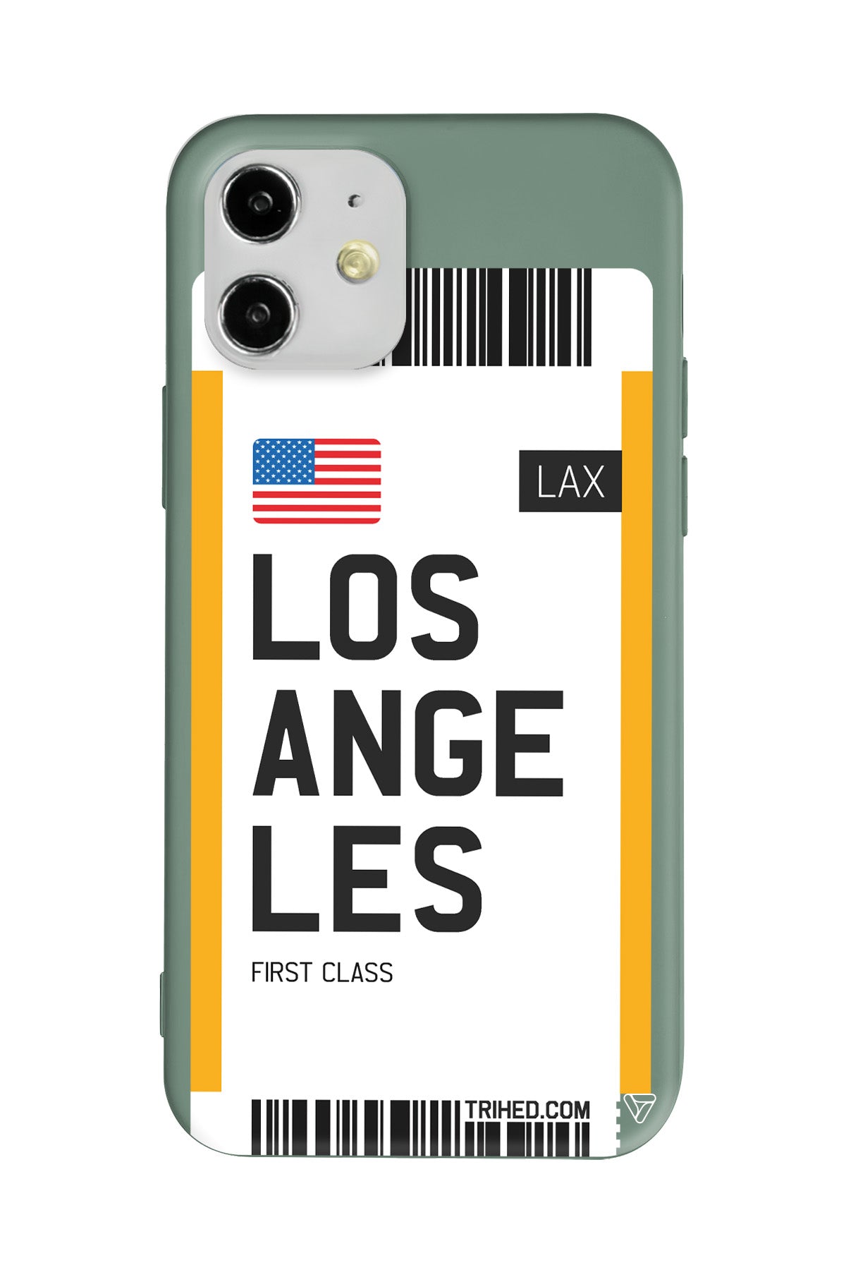 Los Angeles Bileti Lansman Model İçi Kadife Silikon Telefon Kılıfı