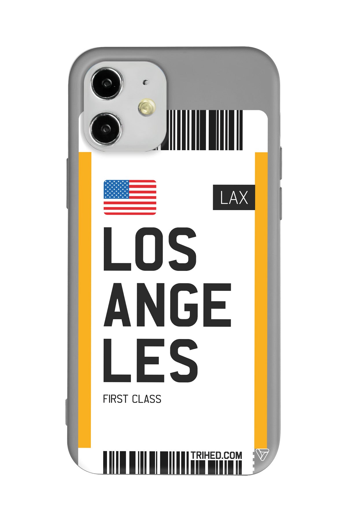 Los Angeles Bileti Lansman Model İçi Kadife Silikon Telefon Kılıfı
