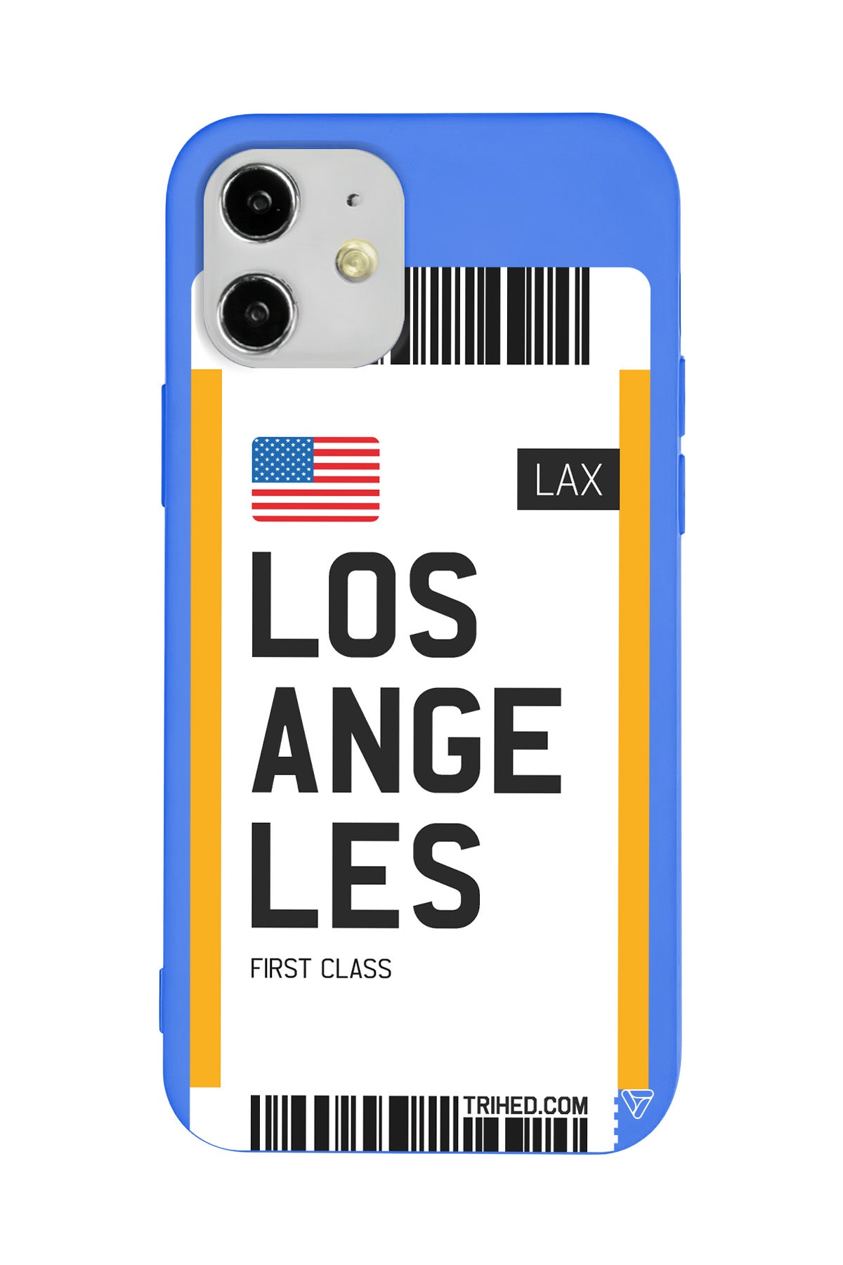 Los Angeles Bileti Lansman Model İçi Kadife Silikon Telefon Kılıfı
