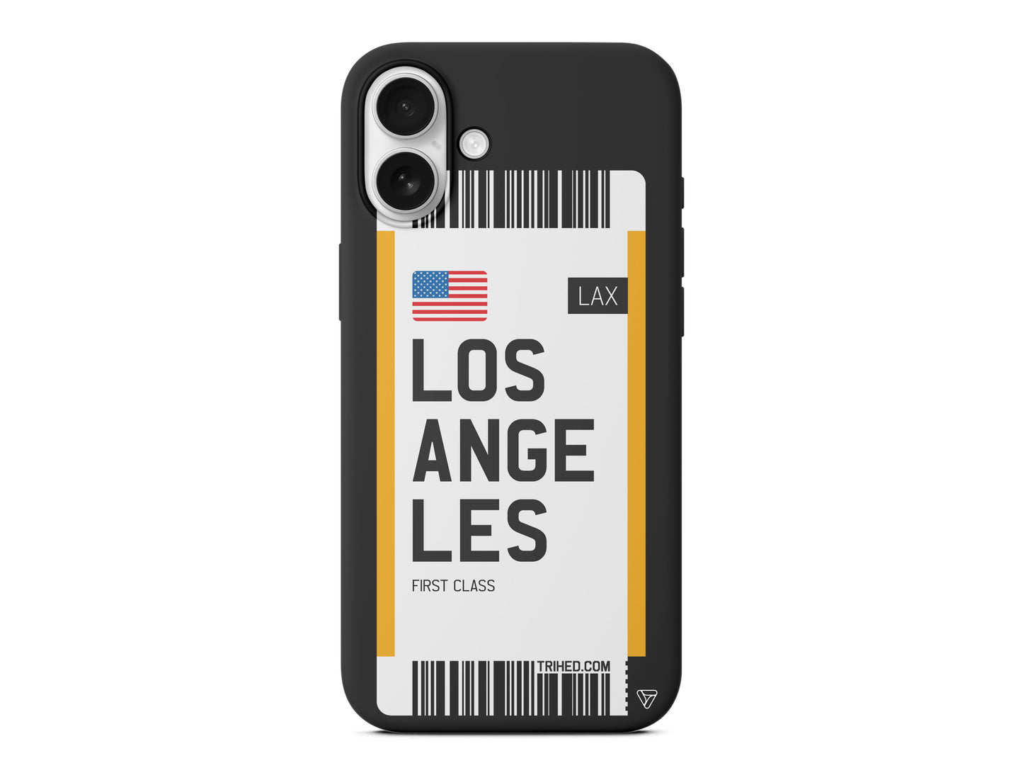 Los Angeles Bileti Lansman Model İçi Kadife Silikon Telefon Kılıfı