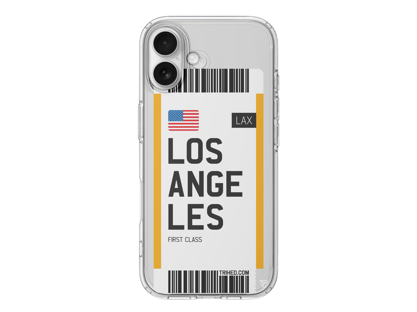 Los Angeles Bileti Lansman Model İçi Kadife Silikon Telefon Kılıfı