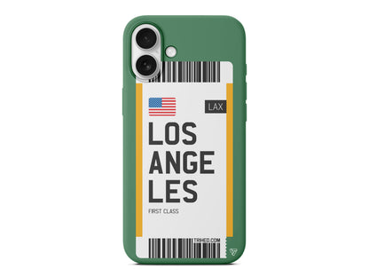 Los Angeles Bileti Lansman Model İçi Kadife Silikon Telefon Kılıfı