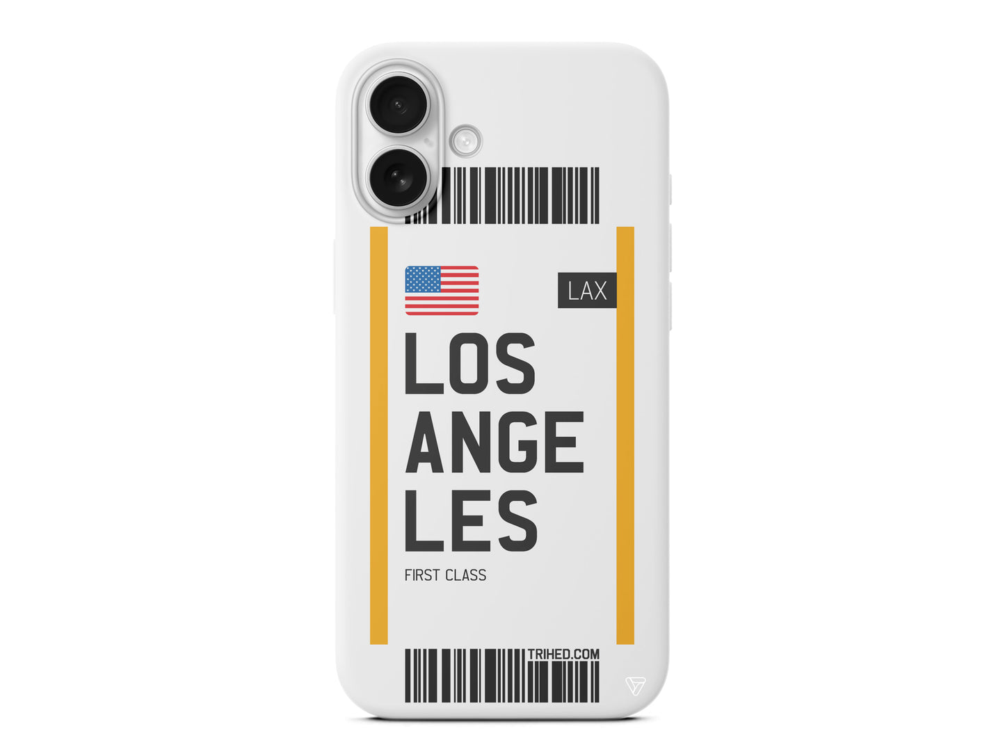 Los Angeles Bileti Lansman Model İçi Kadife Silikon Telefon Kılıfı